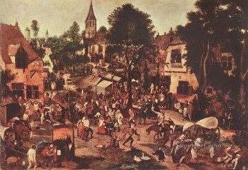 村の饗宴 農民 ジャンル ピーテル・ブリューゲル一世 Oil Paintings